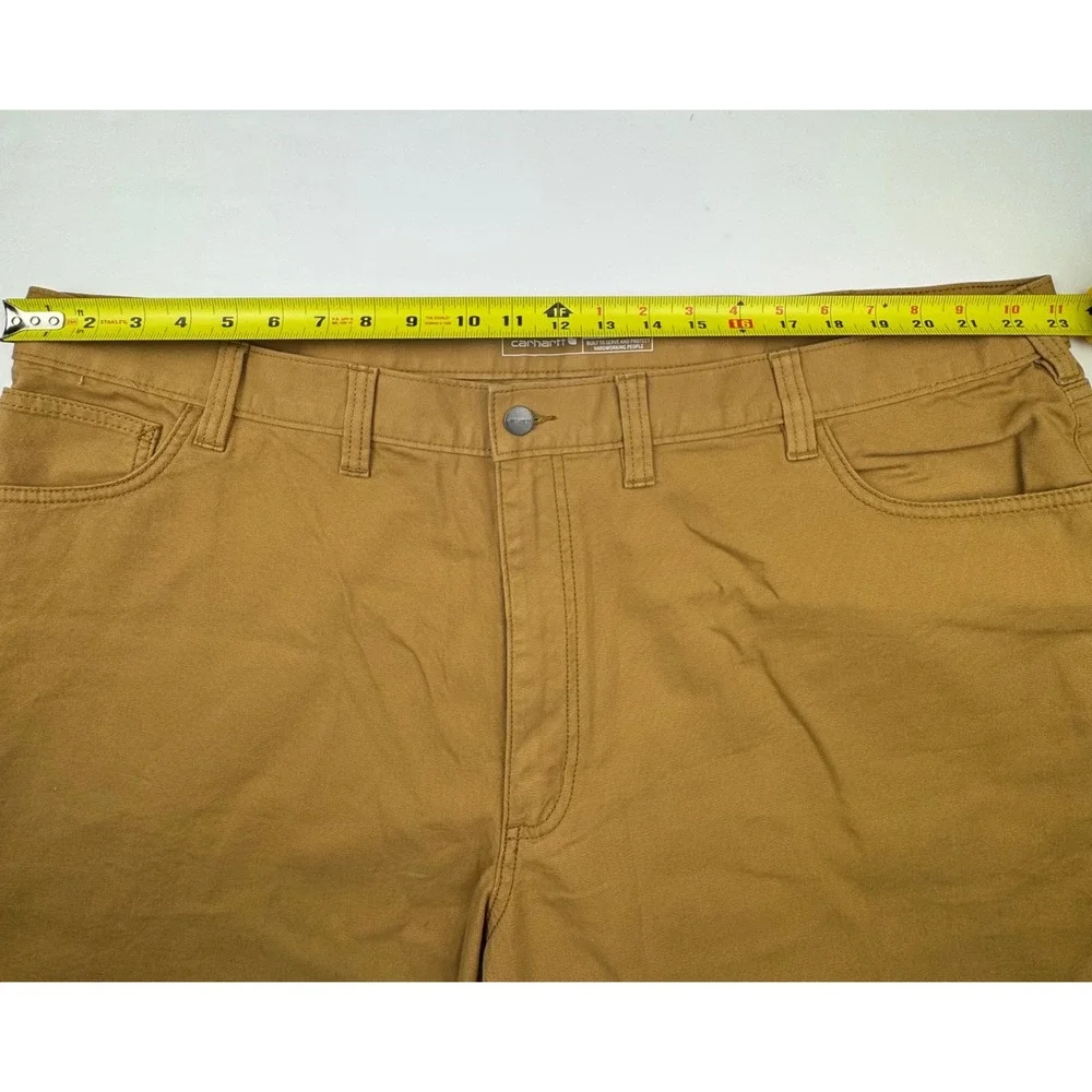 Carhartt Relaxed Fit Work Pants 46x30 Tan Canvas Rugged Flex BN2517-M Brown